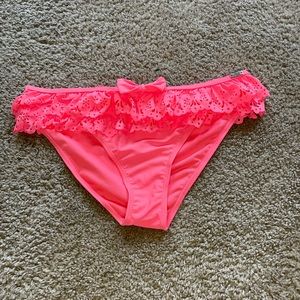 Pink Ruffled Swimsuit Bottom